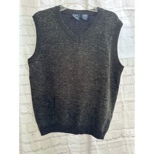 John Blair Sweater Vest V-Neck‎ Sleeveless Knit Wool Blend Layering LRG